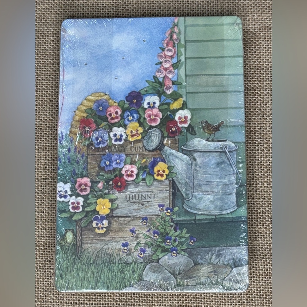 Yesterboard Coaster Hotmat Set Garden Flowers Cork Board Cottage Grandma Core - Picture 3 of 3